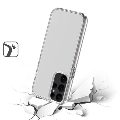 For Samsung Galaxy S23 Transparent Shock Absorption PC + TPU Rubber Gel Thick 3mm Hybrid Silicone Slim Fit Back Case Cover Smoke