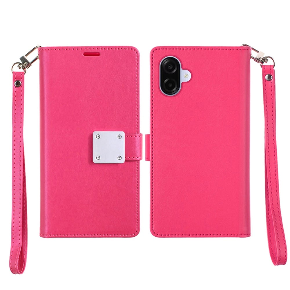 For Samsung Galaxy A07 Wallet Cases PU Leather with Credit Card /ID /Cash Holder Slot Dual Flip Book Pouch, Stand and Strap Case Cover