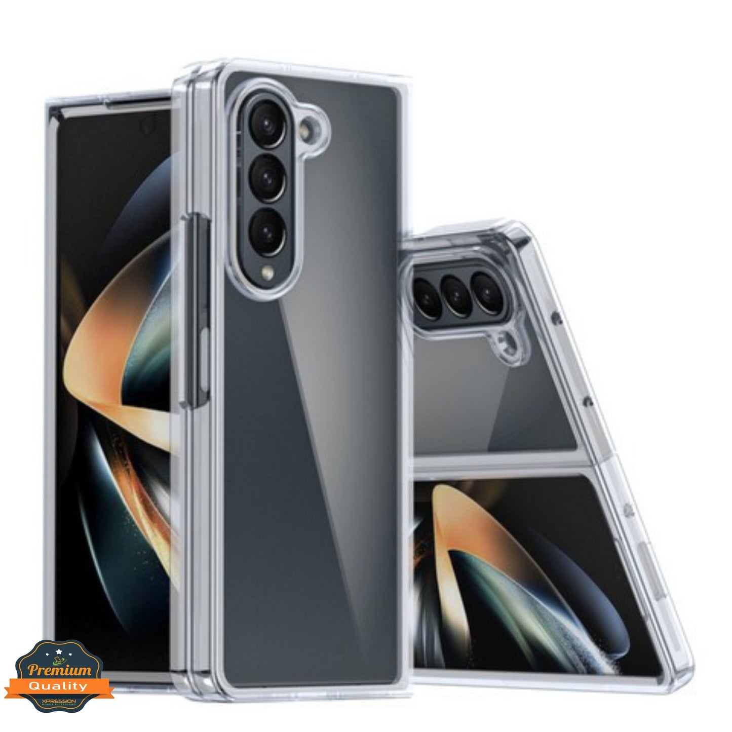 For Samsung Galaxy Z Fold 7 Slim Hybrid Clear Hard PC + Rubber TPU Acrylic Back Bumper Shockproof Thin Protective Case Cover