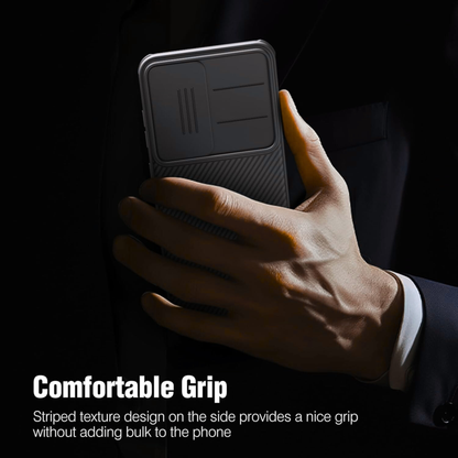 For Samsung Galaxy S25 Fan Edition /Galaxy S25 FE Hybrid Dual Layer Phone Case with Slide Camera Protector, Slim TPU Hard Protection Shockproof Case Cover