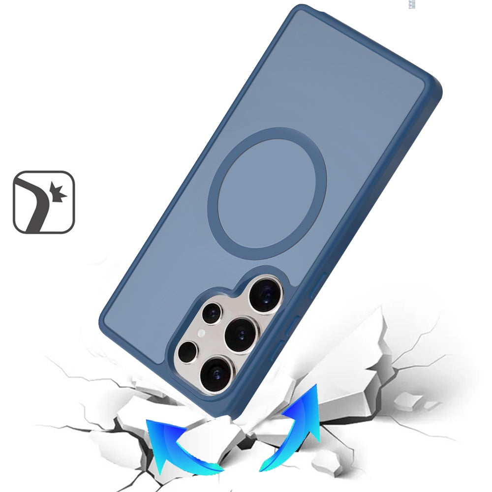 For Samsung Galaxy S22 MagSafe Compatible Case Hybrid Soft TPU Bumper Hard Translucent Matte Back Slim Shockproof Case Cover