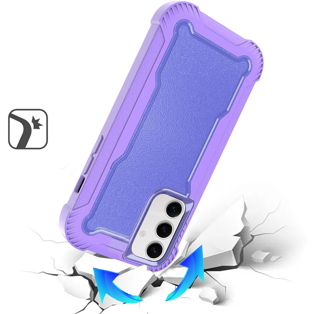 For Samsung Galaxy S25 Plus /S25+ /S24/Plus Tough Hybrid Case - Shockproof 3-in-1 Armor Full-Body Protection PC + TPU Rubber Bumper Frame Case Cover