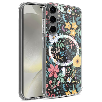 Hybrid Flower Design Stylish Fashion Case, MagSafe Compatible, Thick Shockproof Hard PC