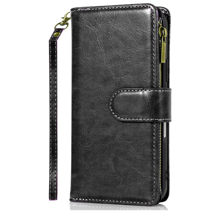 For Apple iPhone 17 Pro (6.3") Leather Wallet Case with Zipper, 9 Card Slots, Cash Pocket, Stand & Strap, Clutch Pouch Design Case Cover
