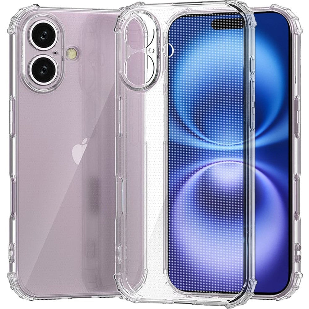 For Apple iPhone 17 Hybrid Transparent Thick TPU Rubber Silicone 4 Corners Gel Shockproof Protective Slim Back Case Cover Clear