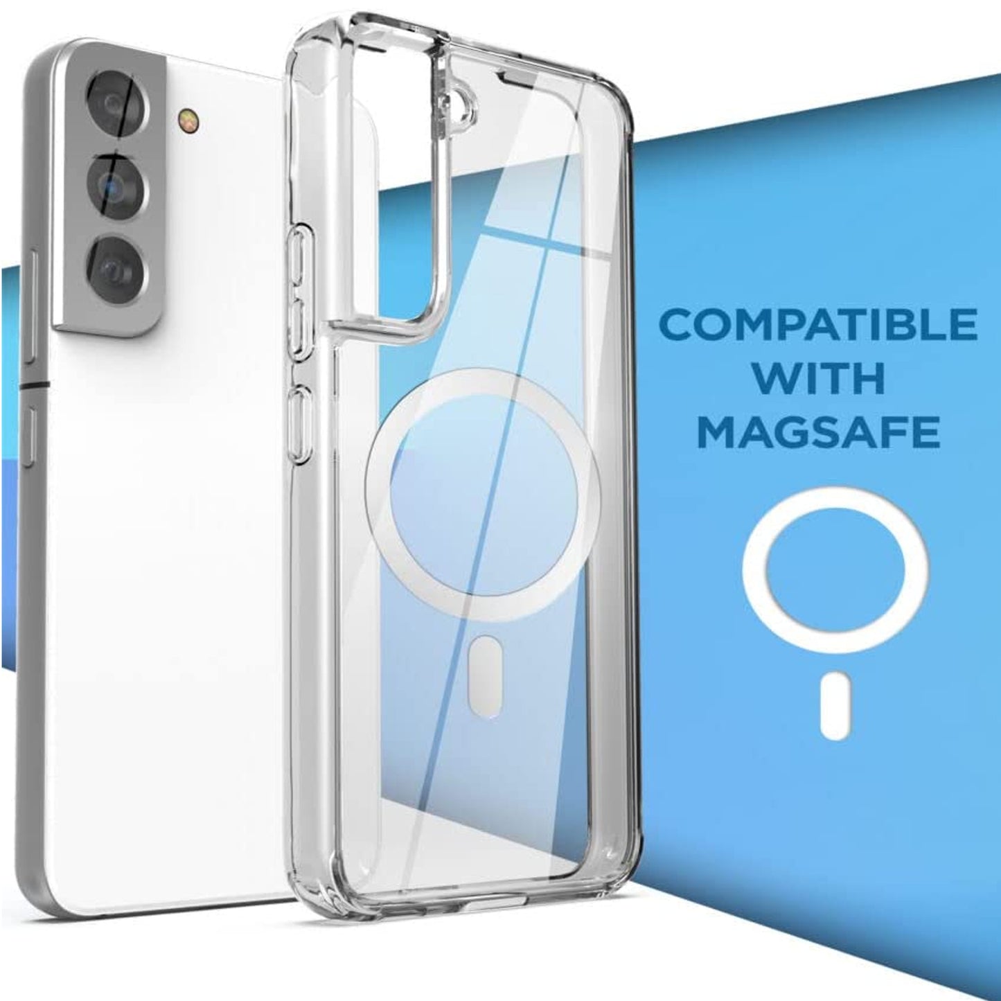 For Samsung Galaxy Z Fold 7 Hybrid Clear Case Compatible with MagSafe Shockproof Protective Transparent Back, Slim Fit, Wireless Charging Ready Case Cover Clear