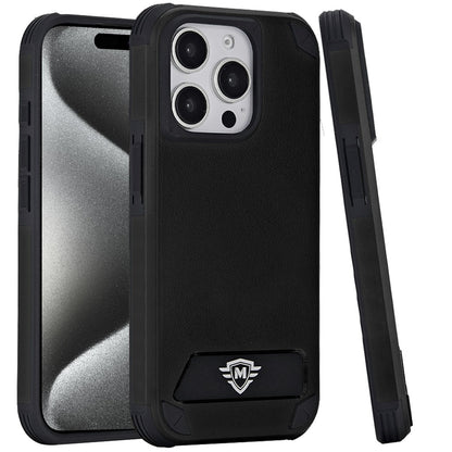 For Apple iPhone 15 Pro Max (6.7") Premium Heavy Duty Dual-Layer Rugged, Shockproof Kickstand Magnetic Compatible with MagSafe Case Cover