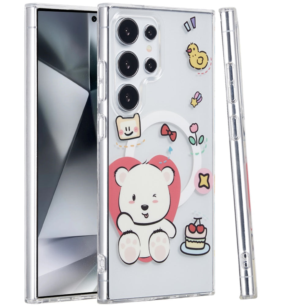 For Samsung Galaxy S23 Ultra Durable Fashion IMD Printed Design TPU Slim Shockproof Protective Case with Stylish Pattern Case Cover