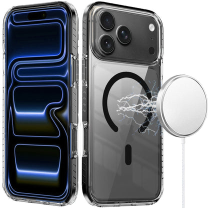 For Samsung Galaxy S26 Ultra Transparent Colored Edge Magnetic Hybrid Thick Shockproof Drop Protection Compatible with Wireless Charging Case Cover