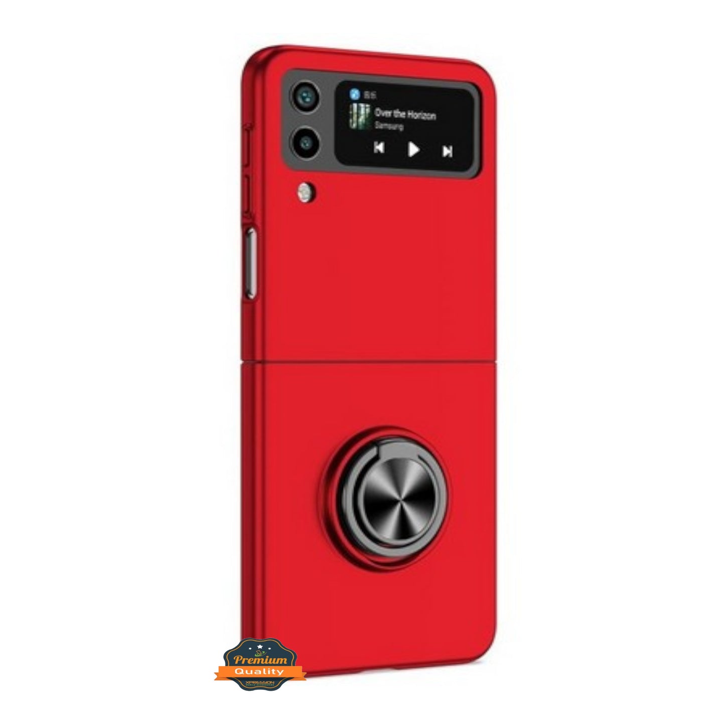 For Samsung Galaxy Z Flip 7 Matte Silicone TPU Rubber Magnetic with 360° Ring Stand Grip Shockproof Slim Hybrid Case Cover