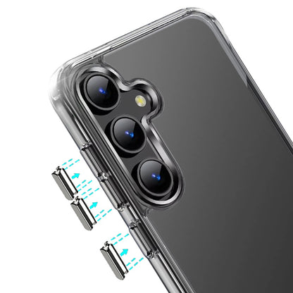 For Samsung Galaxy S25 Plus /S25+ /S24/Plus Shockproof Slim Crystal Clear Transparent Hybrid Cover with Enhanced Drop Protection Case Cover Transparent