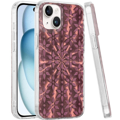 For iPhone 15 (6.1") Stylish Pattern Fashion IMD Printed Design TPU Double Layer Slim Shockproof with Magnetic Back Case Cover