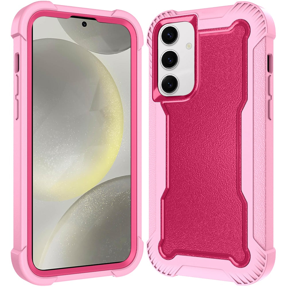 For Samsung Galaxy S25 Plus /S25+ /S24/Plus Tough Hybrid Case - Shockproof 3-in-1 Armor Full-Body Protection PC + TPU Rubber Bumper Frame Case Cover
