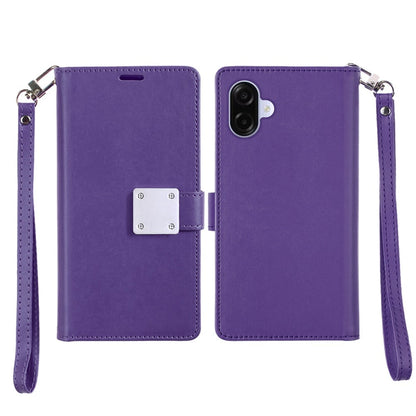 For Samsung Galaxy A07 Wallet Cases PU Leather with Credit Card /ID /Cash Holder Slot Dual Flip Book Pouch, Stand and Strap Case Cover