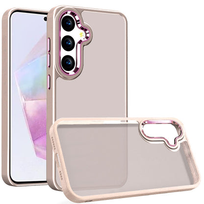 For Samsung Galaxy A36 Slim Fit Thin Hybrid,Frosted Matte Polished Acrylic Hard PC with TPU Rubber Frame Case Cover