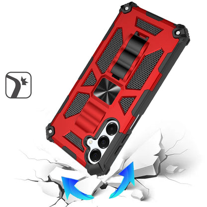 For Samsung Galaxy A16 5G Hybrid Shockproof [Military Grade] Rugged Protective with Magnetic Car Mount & Invisible Stand Case Cover