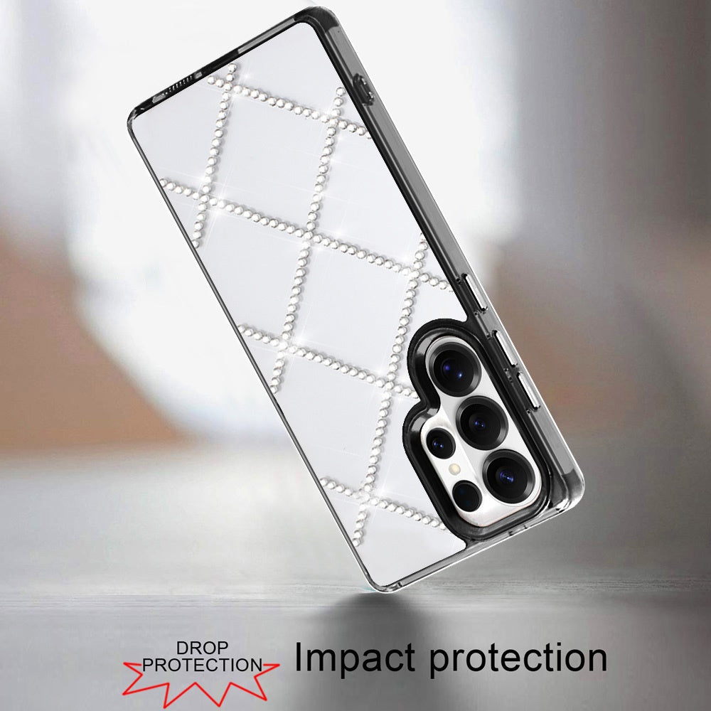 For Samsung Galaxy S26 Ultra Gem Glitter Diamond Bling Clear Hybrid TPU Cover, Colorful Shockproof Protective Back, Slim Fit for Women Girls Case Cover