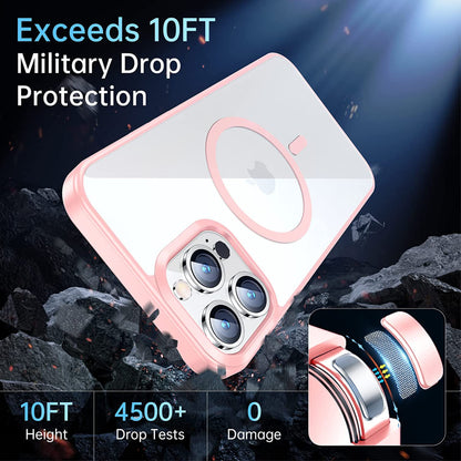 For Apple iPhone 16 Plus (6.7") Hybrid Clear Transparent Colors Edge Bumper with Magsafe Compatible, Ultra Slim Hard PC Case Cover