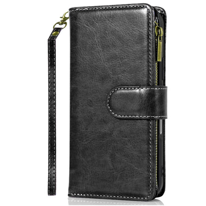 For Apple iPhone 17 Pro Max (6.9") Leather Wallet Case with Zipper, 9 Card Slots, Cash Pocket, Stand & Strap, Clutch Pouch Design Case Cover