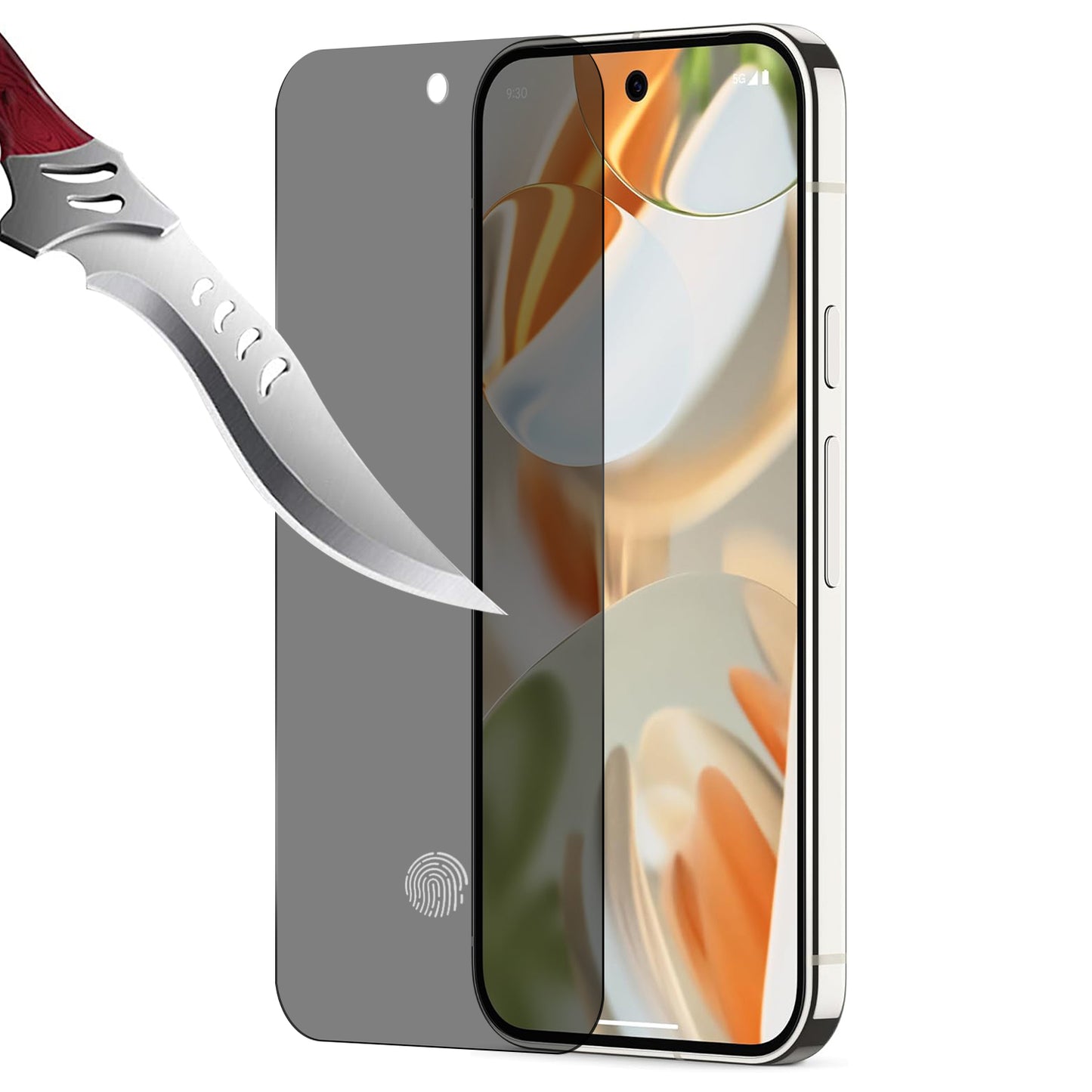 For Google Pixel 10 Pro XL Privacy Screen Protector, Anti Spy Anti Peeping Tempered Glass Full Protective Film, 9H, Anti Scratch, Easy Install Protector Black