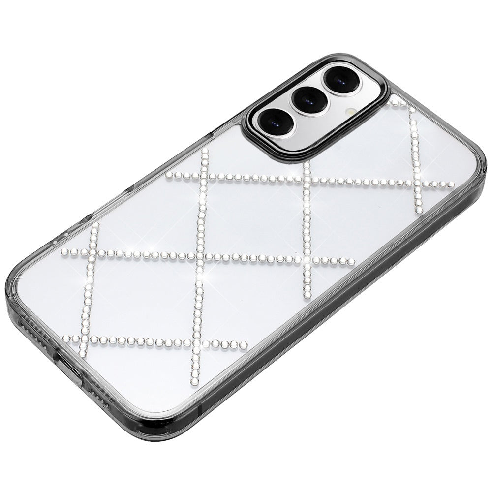 For Samsung Galaxy S25+ /S25 Plus /S24+ Plus Gem Glitter Diamond Bling Clear Hybrid TPU Cover, Colorful Shockproof Protective Back, Slim Fit for Women Girls Case Cover