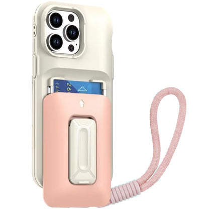 For Apple iPhone 16 Pro Max Wallet Case with 2- Credit Card Holder, Wrist Strap & Kickstand Hybrid Shockproof TPU Case Cover