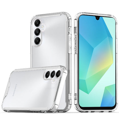 For Samsung Galaxy A57 Clear Colored Shockproof Transparent Hard PC + Rubber TPU Hybrid Bumper Shell Slim Protective Case Cover Clear