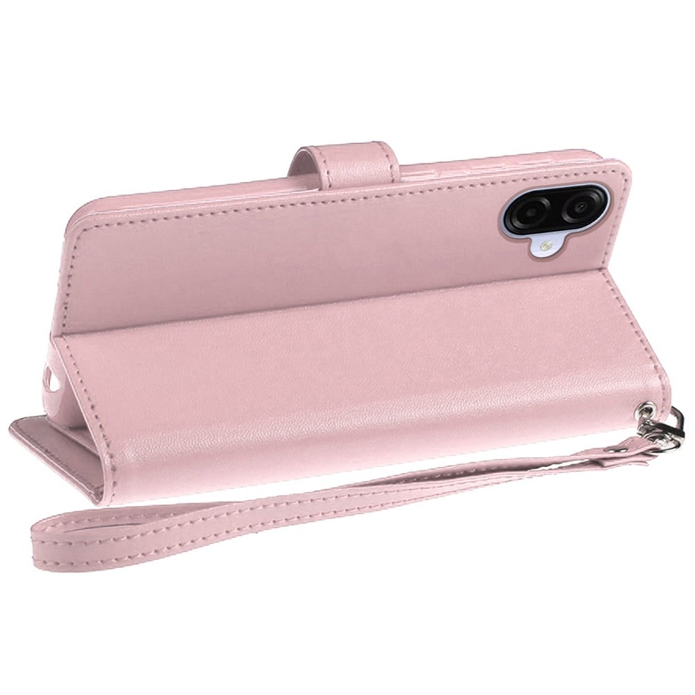 For Samsung Galaxy A07 Wallet Cases PU Leather with Credit Card /ID /Cash Holder Slot Dual Flip Book Pouch, Stand and Strap Case Cover