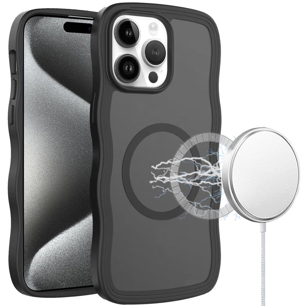 For Apple iPhone 17E /16E Grip Hand Magnetic Hybrid Case Shockproof Protection Matte Skin Rubber TPU + PC Case Cover Black