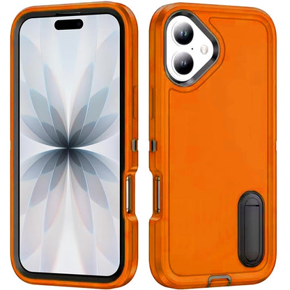 For Apple iPhone 17 Pro Hybrid 3 Layers Hard 3in1 Shockproof with Kickstand Heavy Duty Hard TPU Rubber Anti-Drop Case Cover