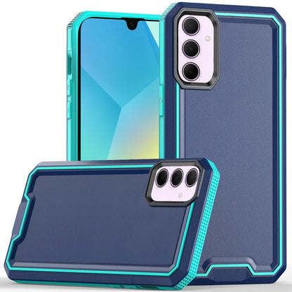 For Samsung Galaxy A16 5G Tough Modern Fused Hybrid Armor Hard PC + TPU Rubber Shockproof Drop Impact Protection Case Cover Blue