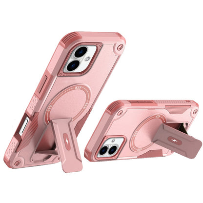 Phone Case for Apple iPhone 16 Plus Magnetic Kickstand Rugged Shockproof Armor Grip Anti Slip Heavy Duty Protective Matte Stand Hybrid Cover