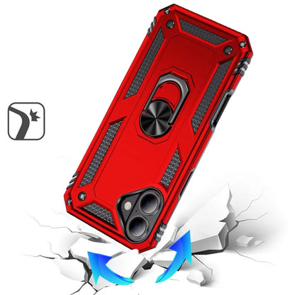 For Apple iPhone 17 (6.3") Hybrid Shockproof Durable 360 Degree Rotatable Ring Stand Holder Kickstand Fit Magnetic Car Mount Case Cover