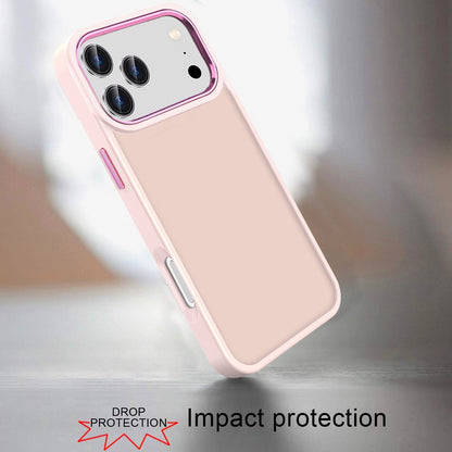For Apple iPhone 17 Pro (6.3") Slim Fit Thin Hybrid,Frosted Matte Polished Acrylic Hard PC with TPU Rubber Frame Case Cover
