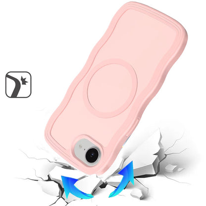 For Apple iPhone 16e Grip Hand Magnetic Hybrid Case Shockproof Protection Matte Skin Rubber TPU + PC Case Cover