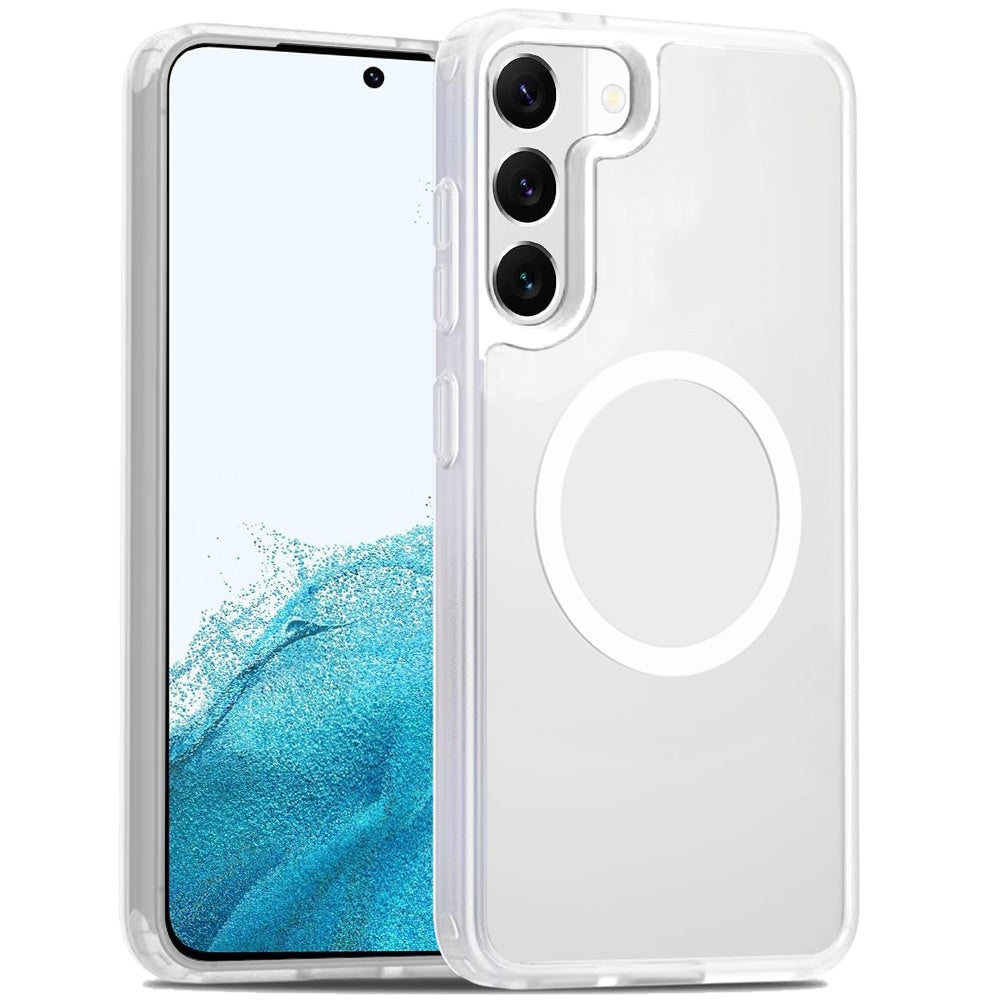 For Samsung Galaxy S22 MagSafe Compatible Case Hybrid Soft TPU Bumper Hard Translucent Matte Back Slim Shockproof Case Cover