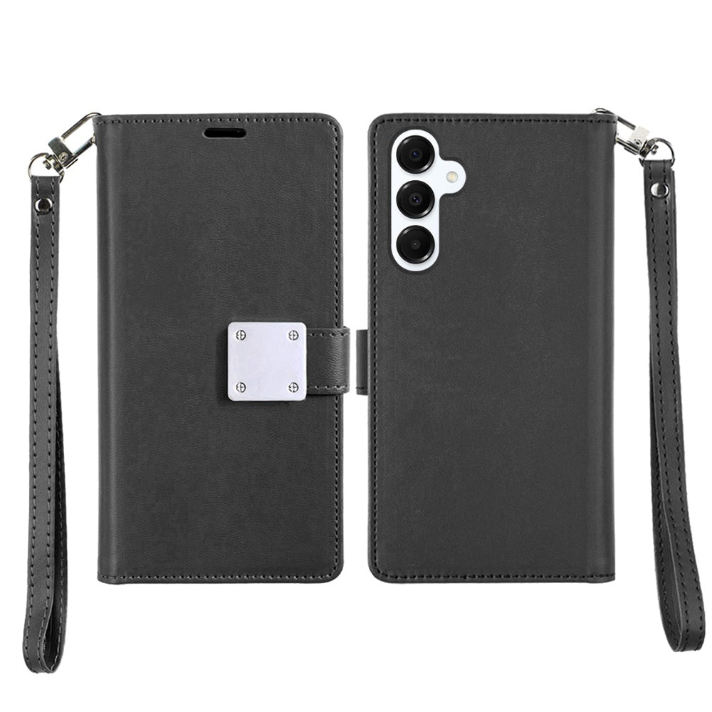 For Samsung Galaxy S25 FE, S25 Fan Edition Wallet Cases PU Leather with Credit Card /ID /Cash Holder Slot Dual Flip Book Pouch, Stand and Strap Case Cover