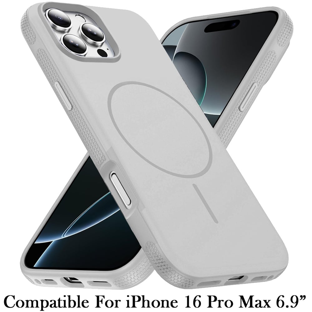 For iPhone 16 Pro Max (6.9") Super Magnetic Premium Edged Core Matte Thick Hybrid Drop Protection Shockproof Design Protector