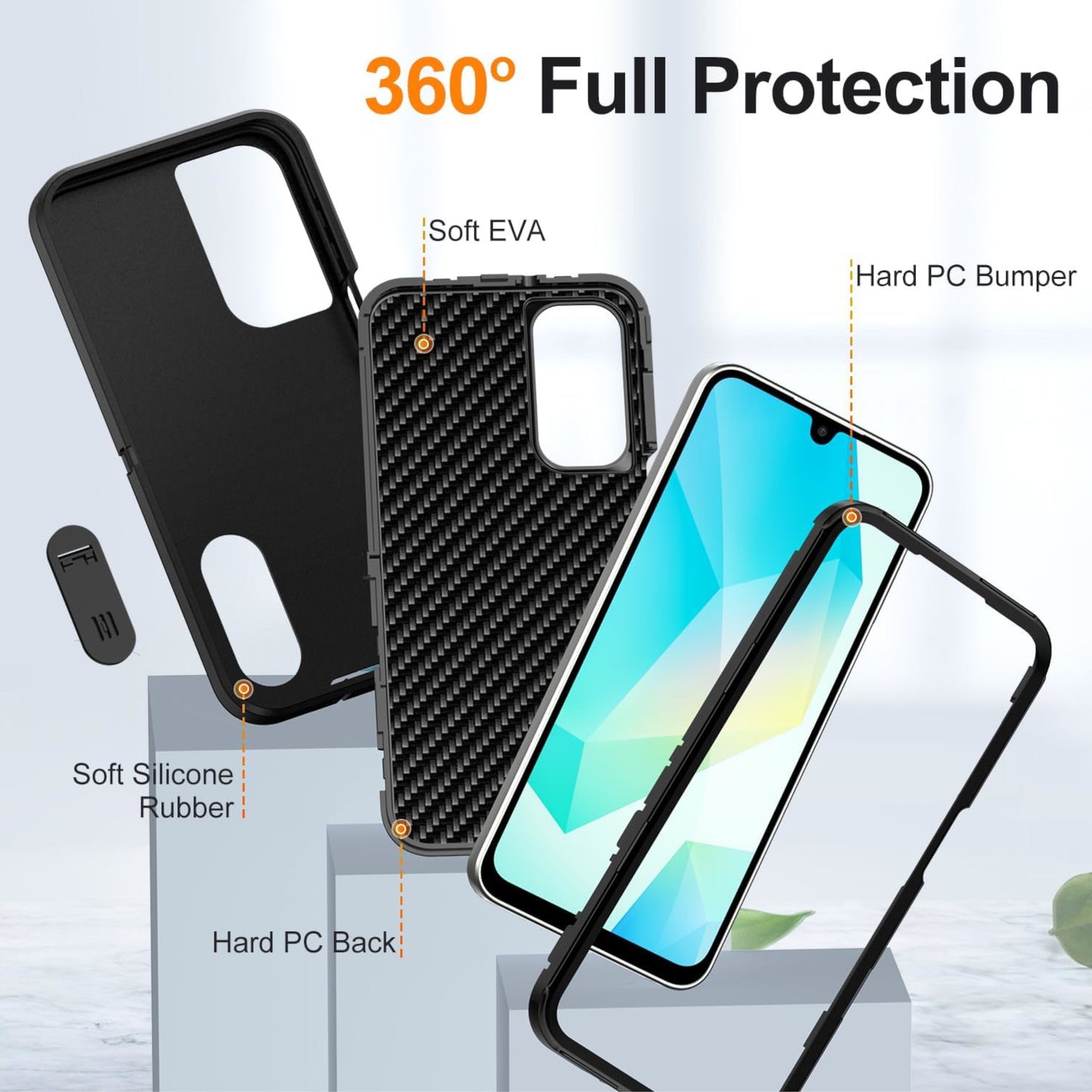 For Samsung Galaxy S25 EDGE Sturdy Shockproof Hybrid with Built-in Kickstand – Heavy Duty Protection, Drop-Resistant Case Cover