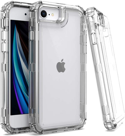 For Apple iPhone 15 Plus (6.7") Heavy Duty Transparent 3 in 1 Hybrid Shockproof Full Edge Hard Front Frame Bumper Clear Phone Case Cover