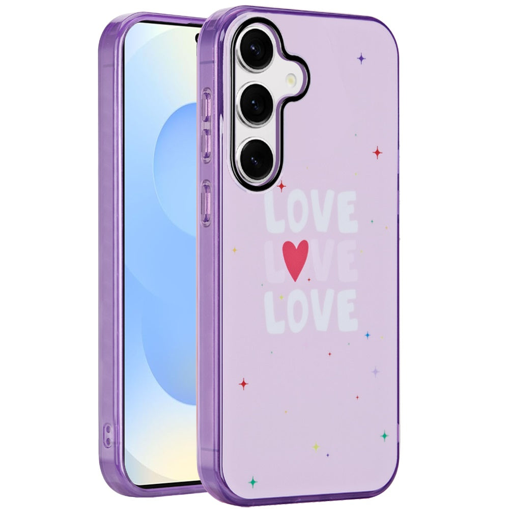 For Samsung Galaxy S25 /S24 Fashion Layer Design Slim IMD TPU Protective, Shockproof Hybrid Stylish Durable Hard PC Case Cover