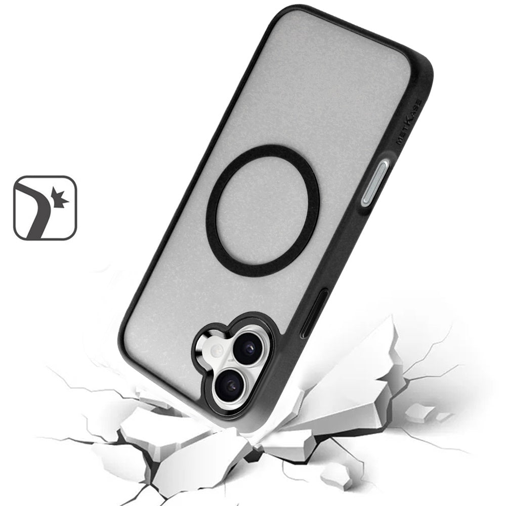 For Apple iPhone 16 (6.1") Magnetic Protective Hybrid Case with MagSafe Compatible Bumper Shockproof Case Cover