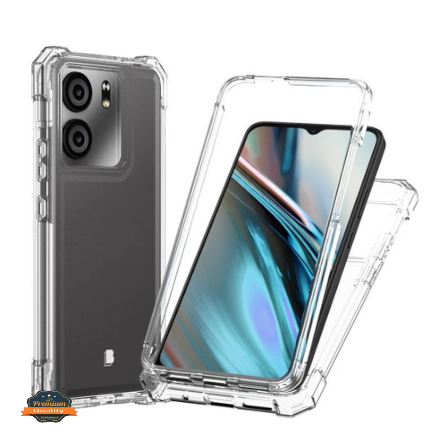 For Samsung Galaxy Xcover 6, Samsung Galaxy Xcover 6 Pro Full-Body Dual Layer Hybrid Case Slim, Drop-Proof TPU Hard PC, Durable Corner Front Bumper Protector Case Cover Clear Transparent