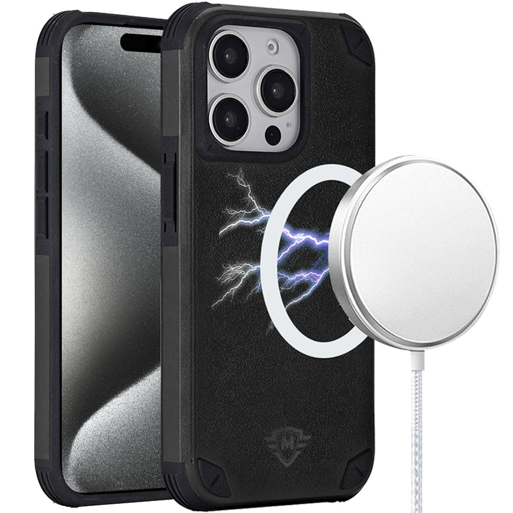 For Apple iPhone 16 (6.1") Premium Heavy Duty Dual-Layer Rugged Protection, Shockproof Tough Magnetic Compatible with MagSafe Case Cover