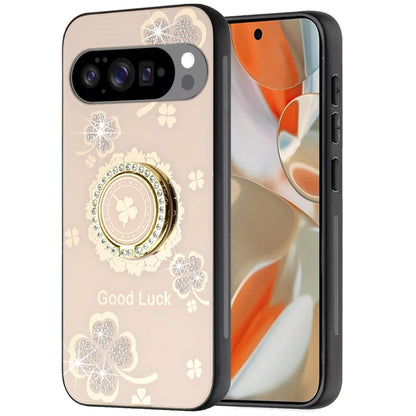 For Google Pixel 10 /Pixel 10 Pro Diamonds 3D Fashion Bling Sparkly Glitter Ornaments Engraving Hybrid with Ring Stand Case Cover