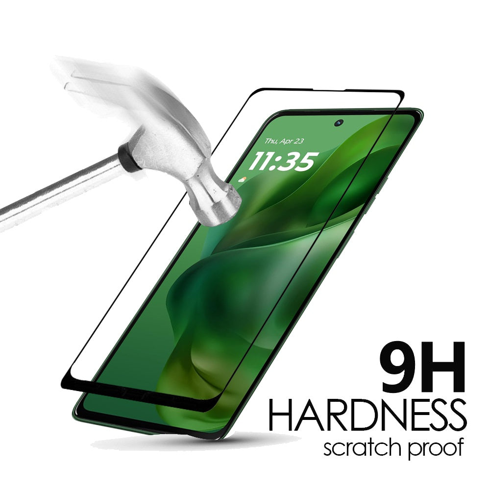 For Motorola Moto G Power 5G 2025 Tempered Glass Screen Protector [Full Coverage] Curved Black Edged 9H Hardness Glass Screen Protector Protector Clear Black