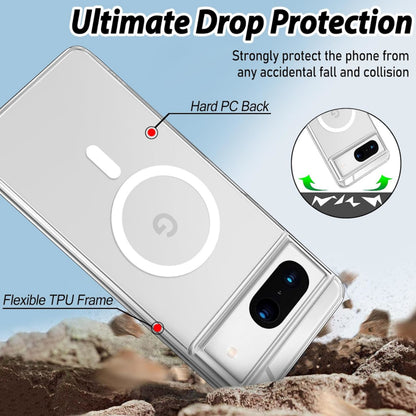 For Google Pixel 10A Hybrid Clear Case Compatible with MagSafe Shockproof Protective Transparent Back, Slim Fit, Wireless Charging Ready Case Cover Clear