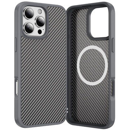 For Apple iPhone 17E /16E Carbon Fiber Design with Magnetic HQ 2.0mm Thick Hybrid Shockproof Rubber Hard PC Case Cover