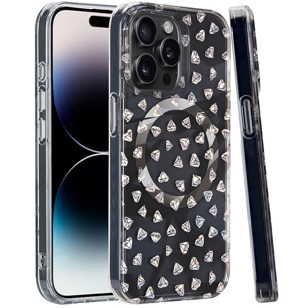 For iPhone 14 Pro Max (6.7") Double Layer IMD Magnetic Hybrid Shockproof Protection Anti Scratch Durable Design Secure Grip Slim Profile Compatible Design Case Cover