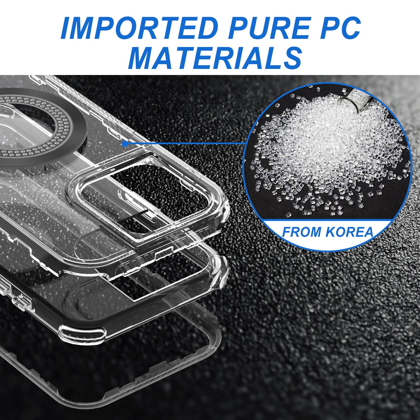 For Samsung Galaxy A57 Magnetic Circle Compatible with Magsafe, Hybrid Chrome 3in1 Transparent Shockproof TPU Bumper Case Cover